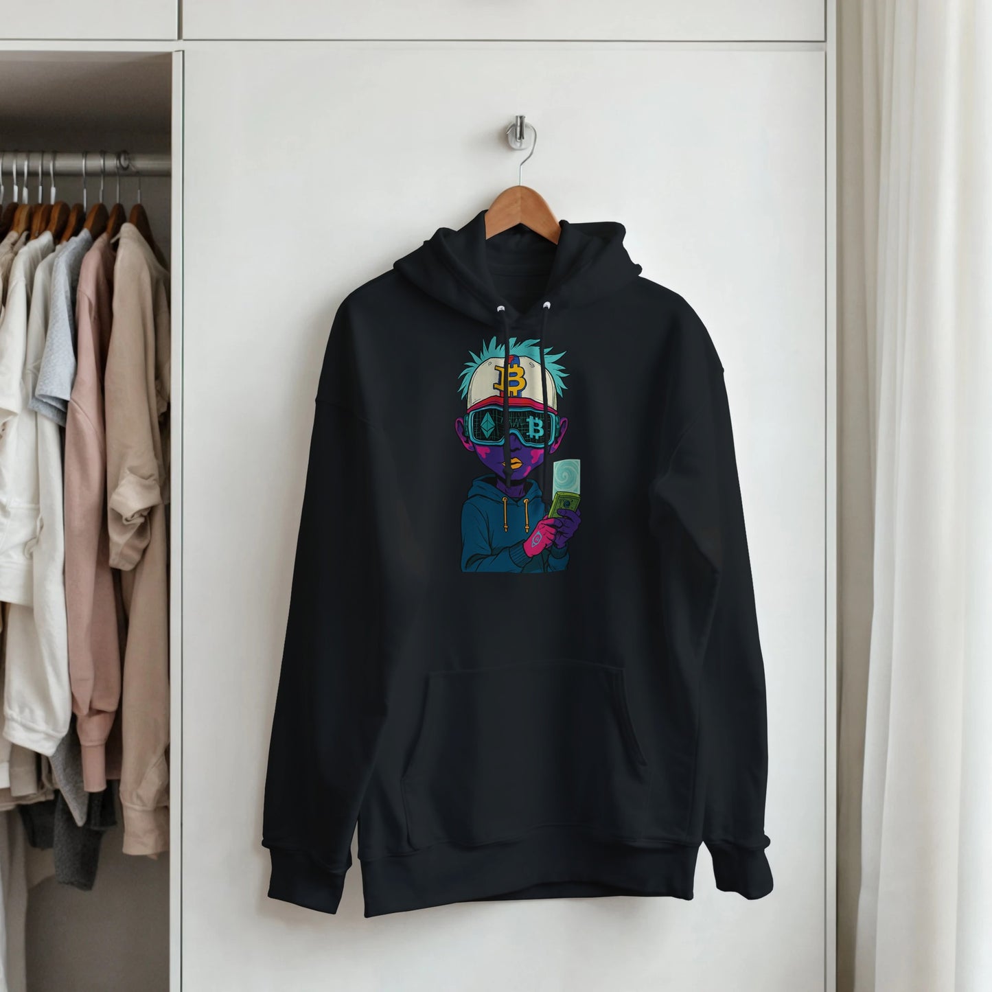 Black Graphic Hoodie
