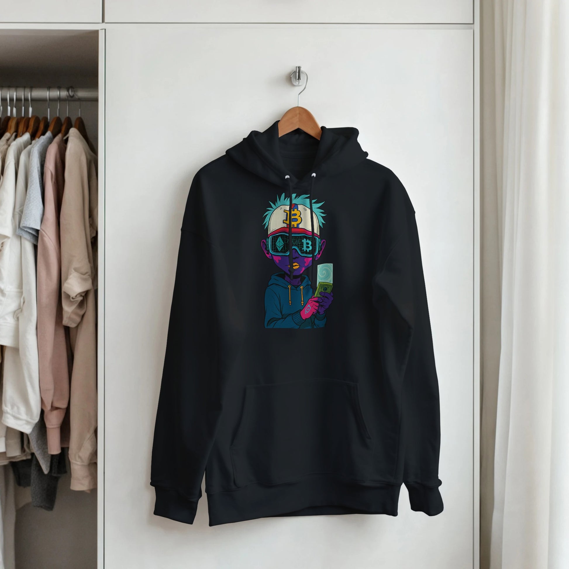 Black Graphic Hoodie