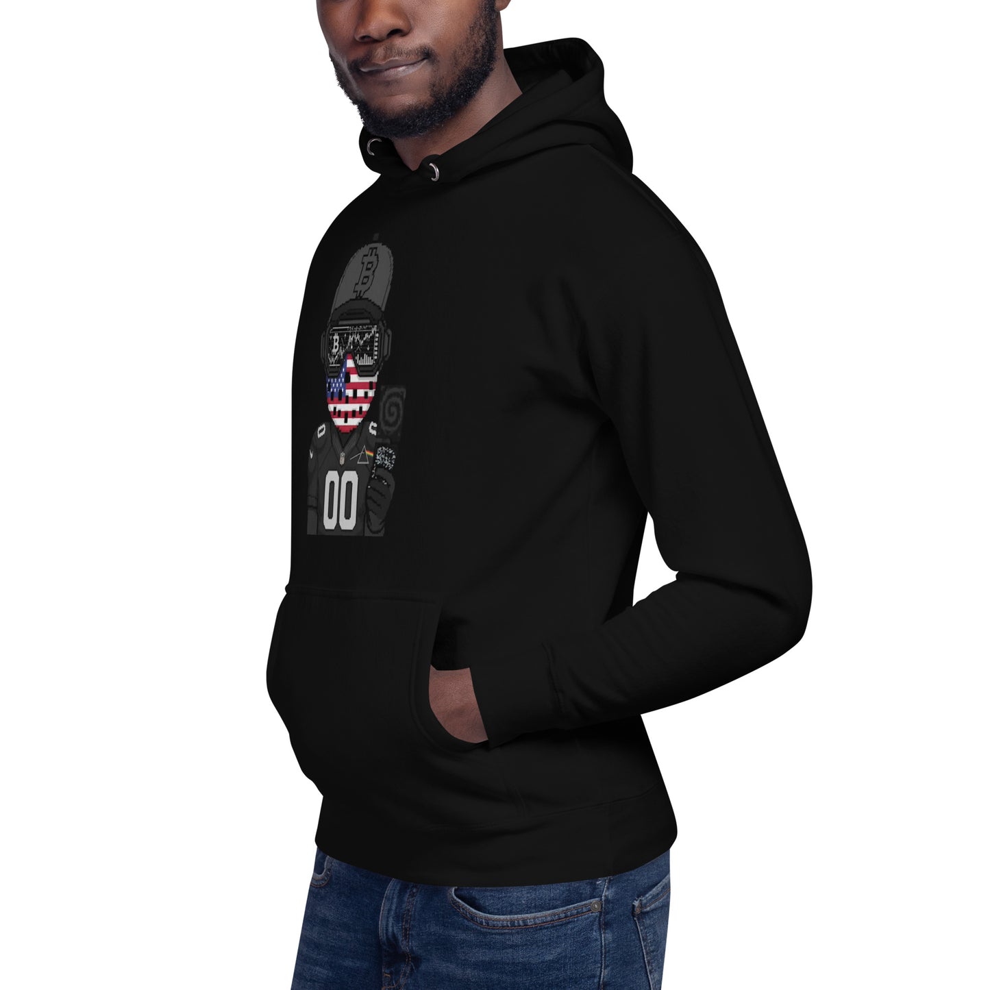 Black Graphic Hoodie