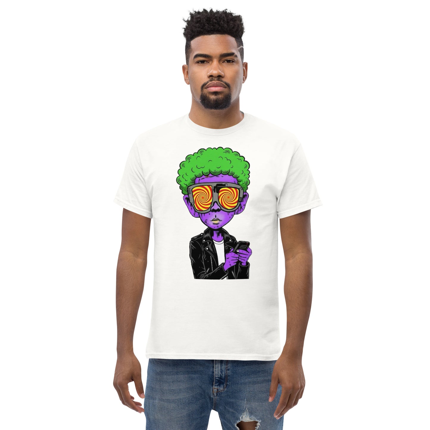 White graphic T-shirt