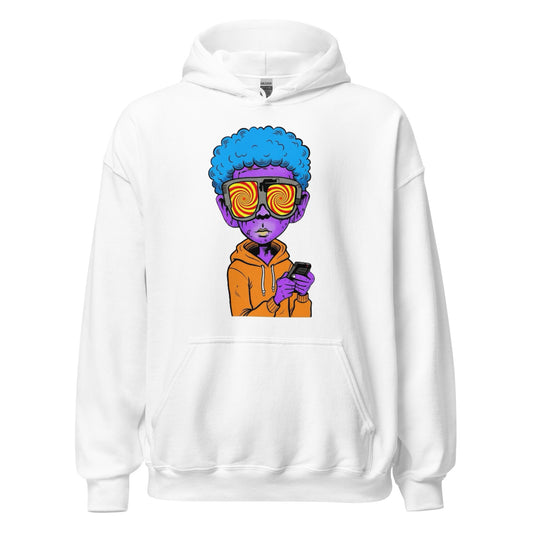 White Graphic Hoodie